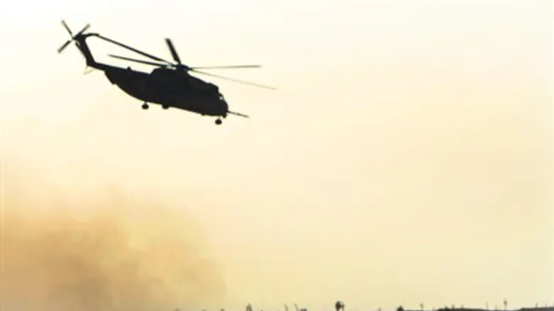 Egyptian helicopter over the Sinai