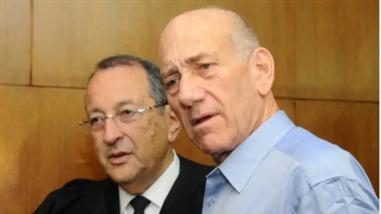 Ehud Olmert (right)