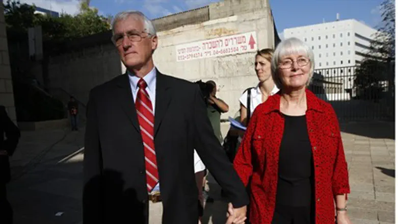 The parents of Rachel Corrie arrive at Haifa 