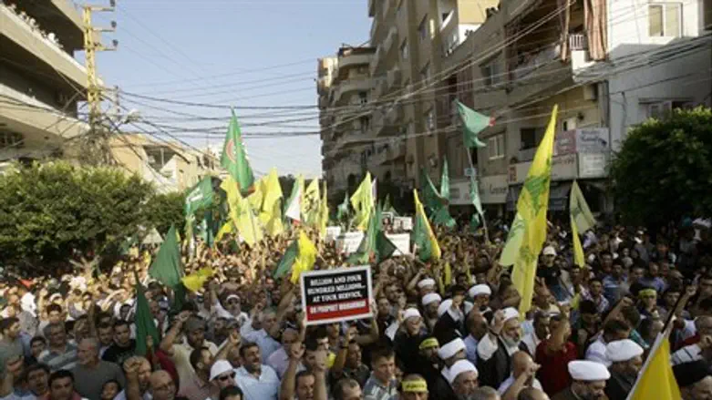 Hizbullah supporters take part in demonstrati