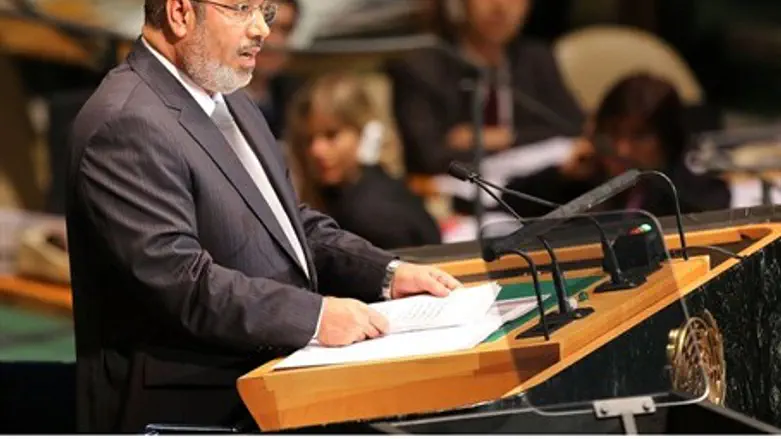 Egyptian President Mohammed Morsi at the Unit