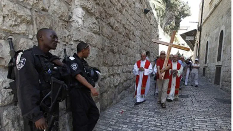 Graffiti was found on a church in Jerusalem's