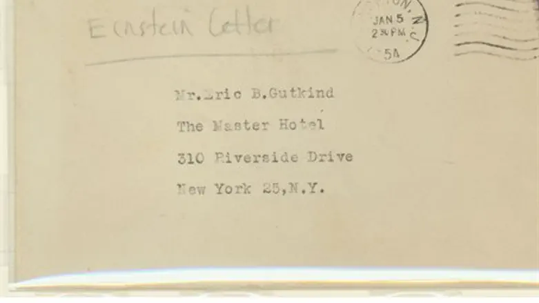 The envelope which contained a letter handwri