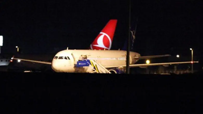 Syrian passenger plane after being forced to