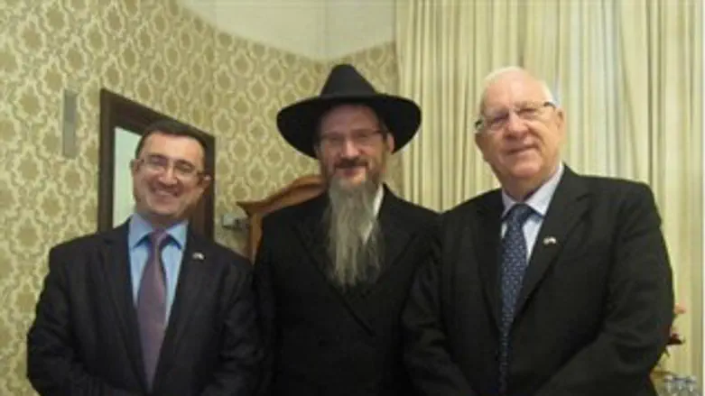 ריבלין עם רבה של רוסיה