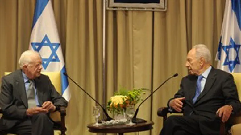 ג'ימי קרטר עם שמעון פרס