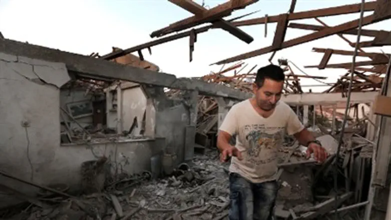 Aftermath of rocket attack