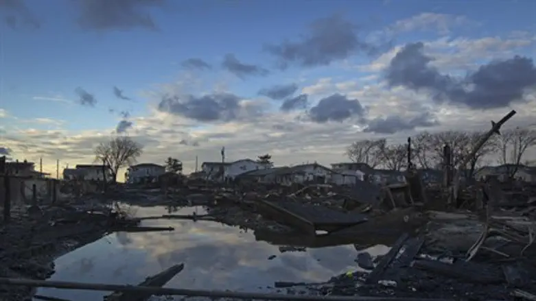 The wreckage of homes devastated by fire and