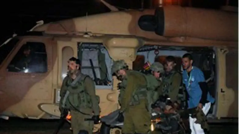 פינוי הפצועים הערב