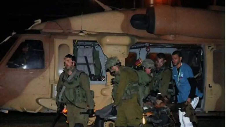 פינוי הפצועים הערב