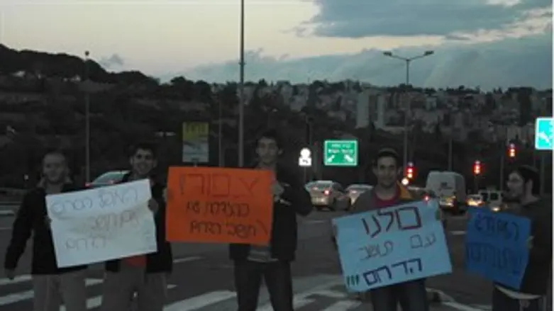 מפגינים בקור למען הדרום