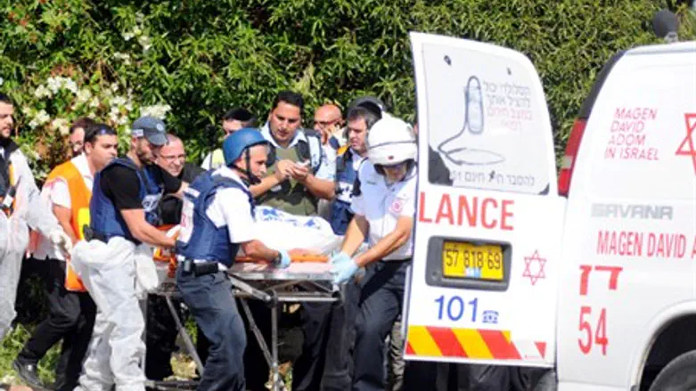 Scene of missile attack, Kiryat Malachi