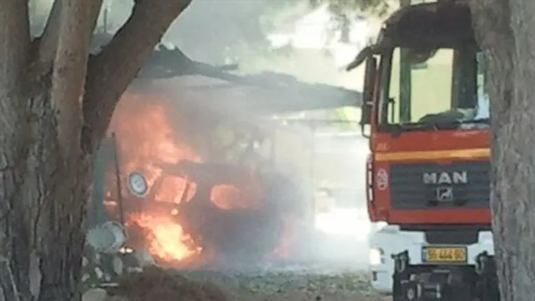 Car Hit by Missile in Ashkelon
