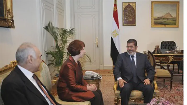 EU chief Ashton, Egyptian leaders