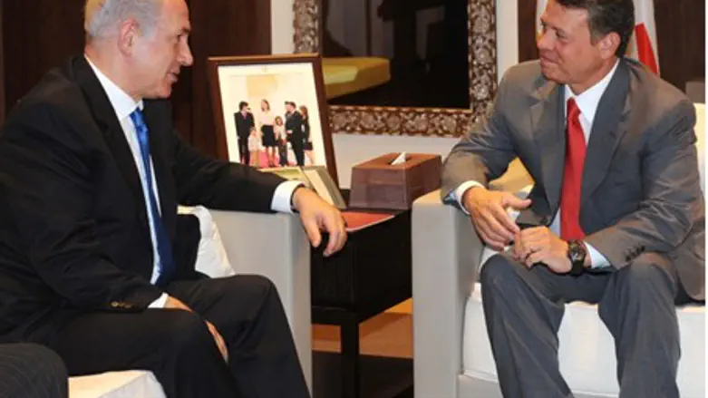 Netanyahu and King Abdullah (archive)
