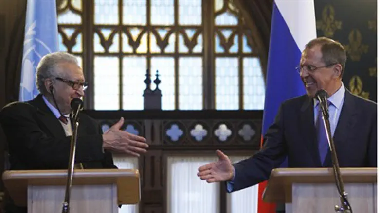 Peace mediator Lakhdar Brahimi and Russia's F