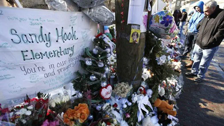 Memorial by Sandy Hook Elementary