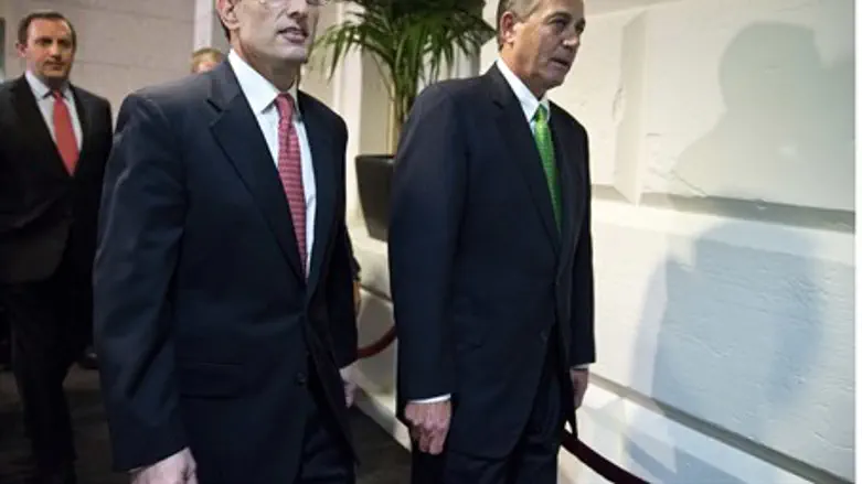 Speaker of the House John Boehner walks with