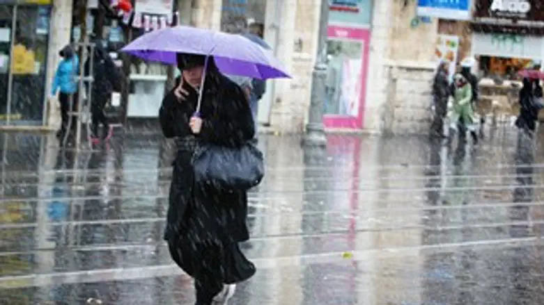 גשם בירושלים.