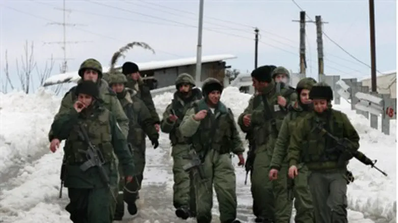 IDF soldiers brave the snow
