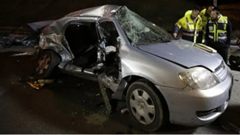 זירת התאונה סמוך לקריית גת