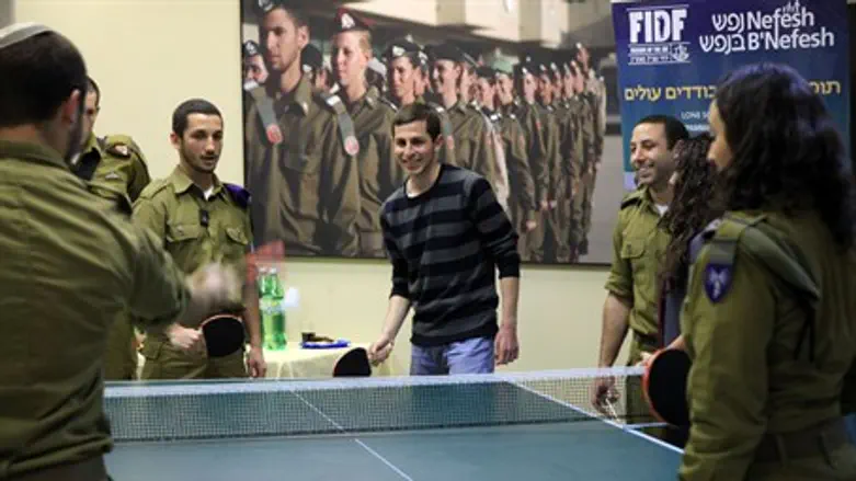 Gilad Shalit with Lone Soldiers