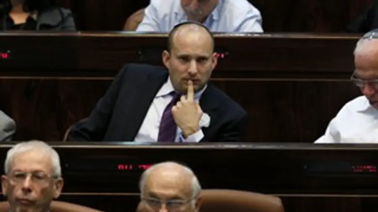 MK Bennett in the Knesset plenum.