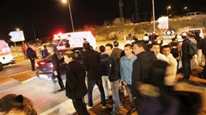 ההפגנה. הערב