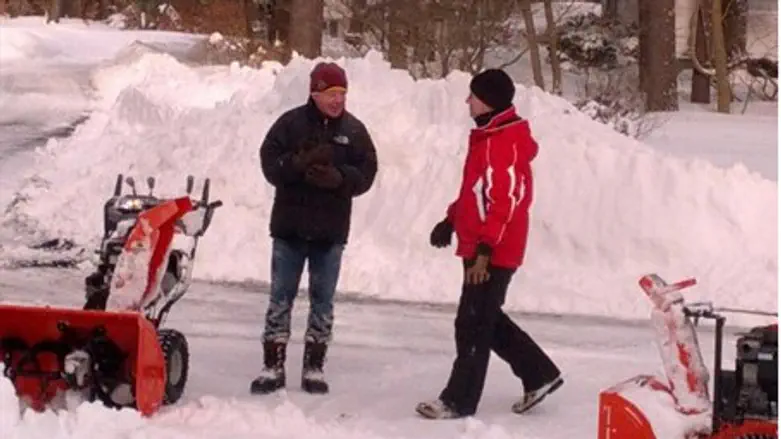 Plowing a disabled friend's driveway in Lexin