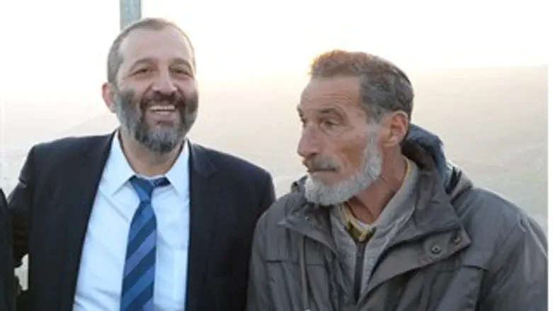 אריה דרעי ובני קצובר בסיור בשומרון