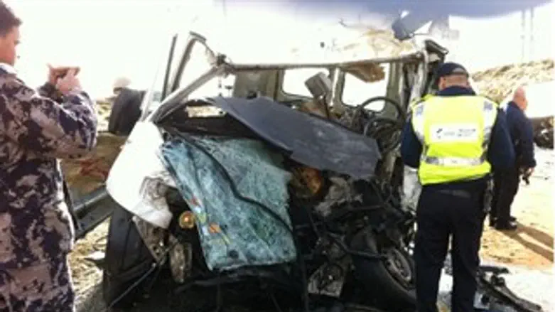 זירת התאונה הבוקר