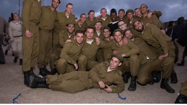 Some of the graduates of the IDF Hebrew cours