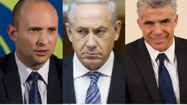 Bennett, Netanyahu, Palid