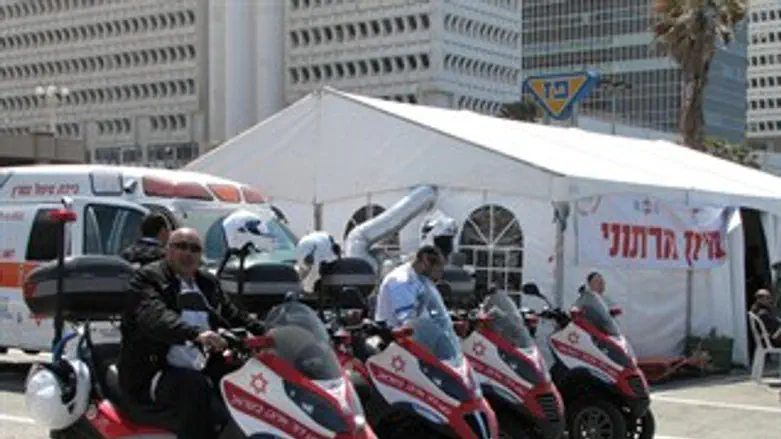 מד"א נערך למרתון