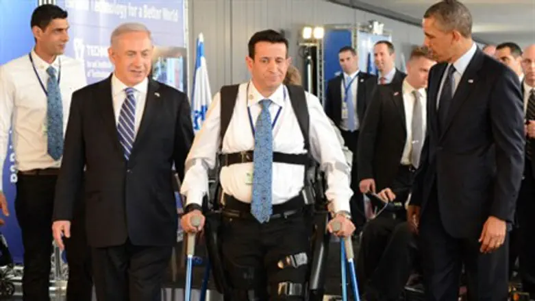 Обама и Нетаньяху на выставке технологий