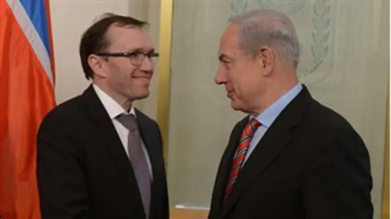 נתניהו ושרק החוץ הנורבגי