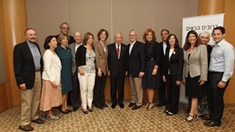 המשלחת עם הנשיא