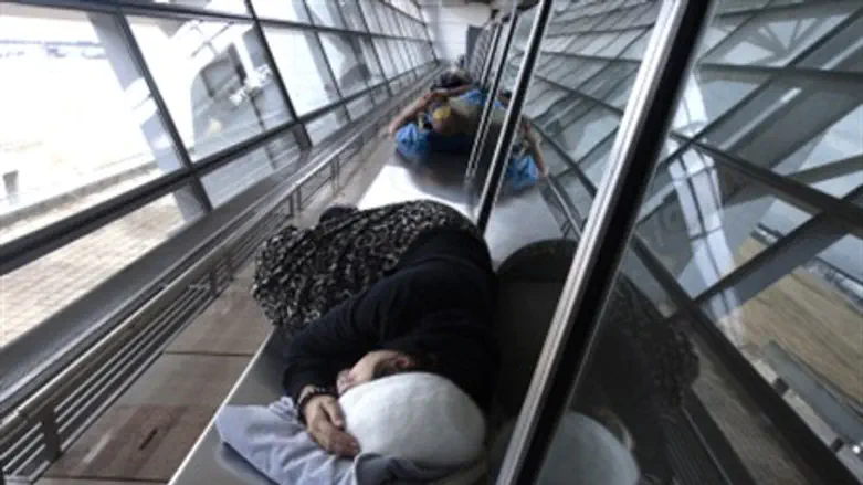 Alone at the airport.