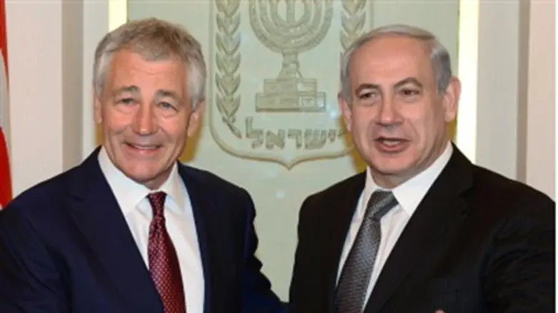 Hagel, Netanyahu