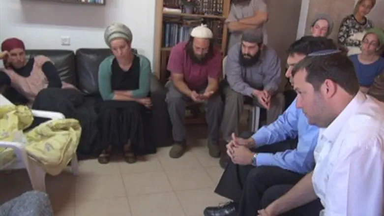 Deputy Minister Danny Danon at the home of Ev