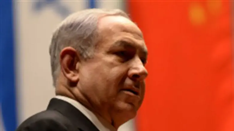 PM Netanyahu in China last month