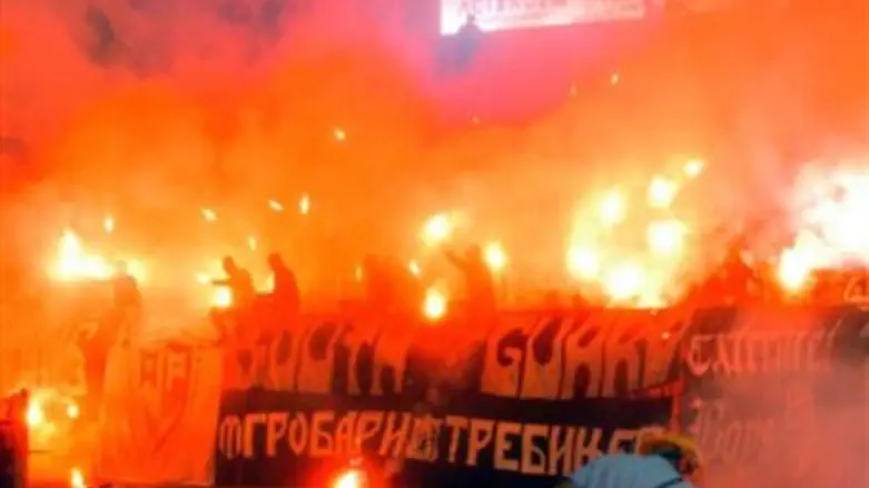 Болельщики во время матча 