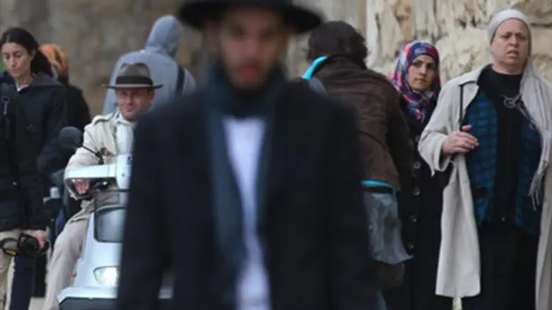 rabbi walking down street (illustrative)