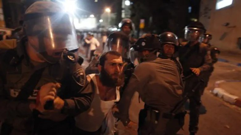 Hareidi man arrested at anti-draft protest