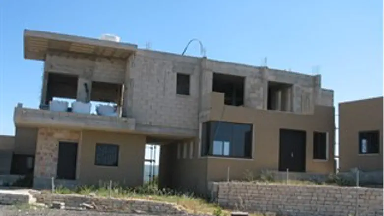 אחד הבתים שנבנו.