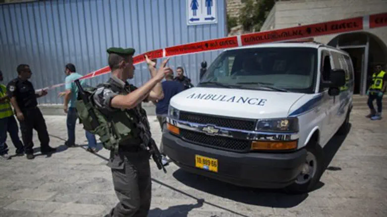 Scene of Western Wall shooting