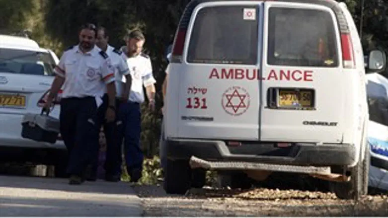 אמבולנס באירוע שכחת הפעוטה בשילה