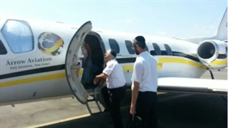 המטוס שיביא את הרב יסאקוב