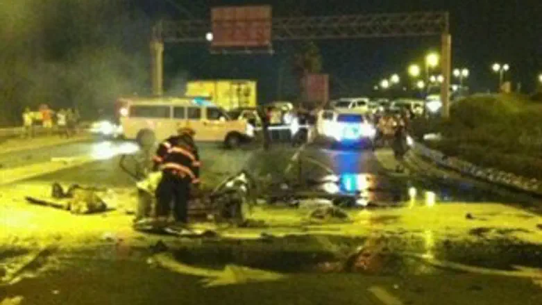 הפיצוץ הערב בצומת ירקונים