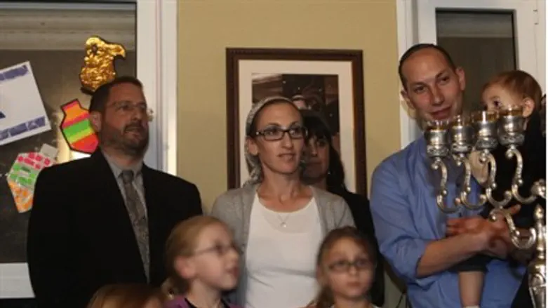 Rabbi Lipman (left), Margolese family